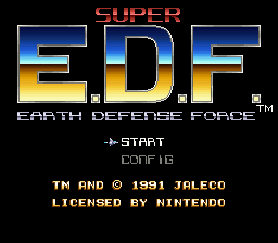 BS Super Earth Defense Force (Japan) Title Screen
